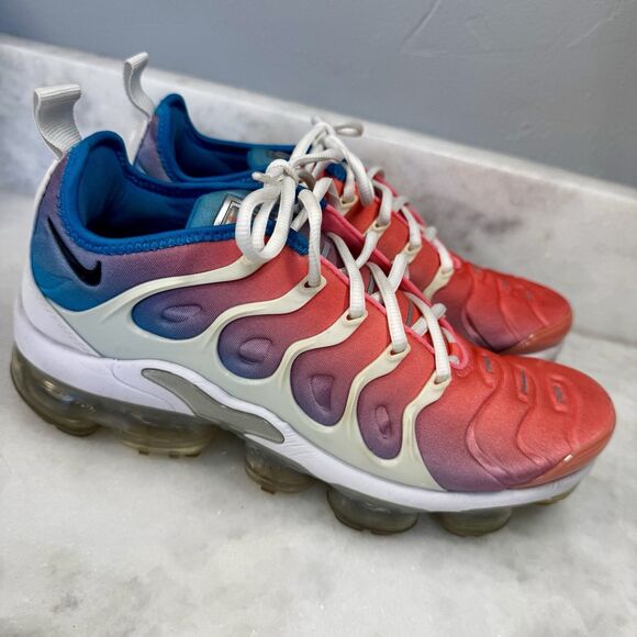 Nike Air VaporMax Plus Lava Glow Pink Blue Running Shoes CI5862-600 Women's 8.5 - Picture 9 of 11